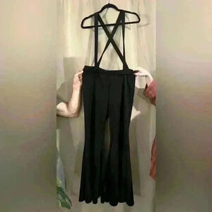 Women’s Black Vamp Wide Leg Overalls